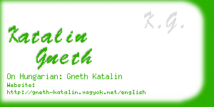 katalin gneth business card